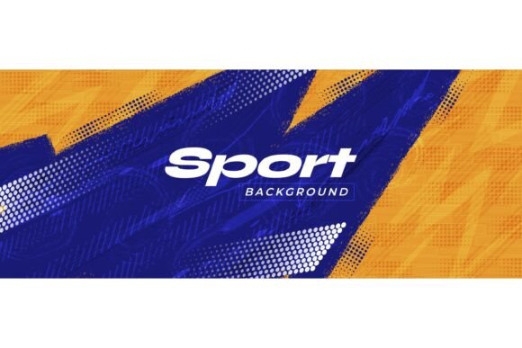 6 Energetic Blue and Orange Sport Banner Designs for Dynamic Visual Impact
