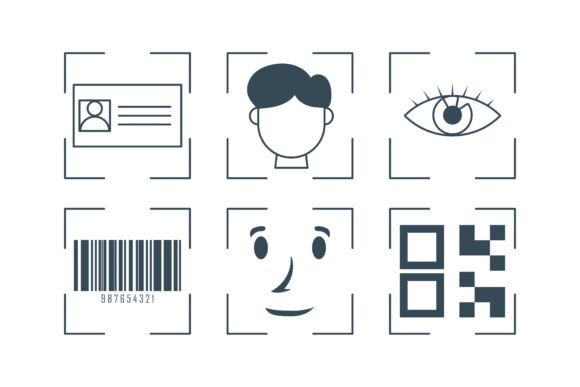 Biometric Data Scanning Vector Assets