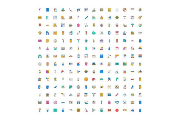 Collection of Diverse Line Style Vector Assets for Professional Design Workflows