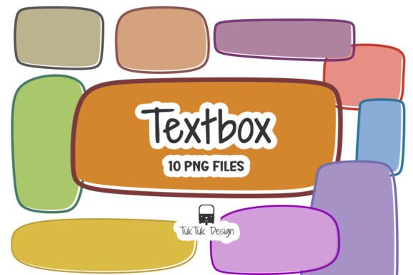 Colorful Rounded Rectangle Text Box PNG Assets