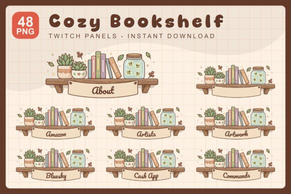 Cozy Bookshelf Twitch Panels: Cultivating a Warm Digital Reading Nook