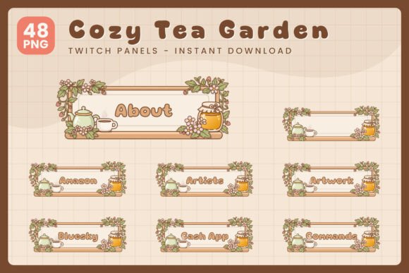 Cozy Tea Garden Twitch Panels: Strategic Visual Positioning for Relaxing Streams
