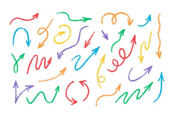 Crayon Doodle Chalk Arrow Sign: A Guide to Hand-Drawn Vector Navigation