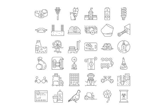 Elevating Digital Communication with a Variety of Line Art Icons Set