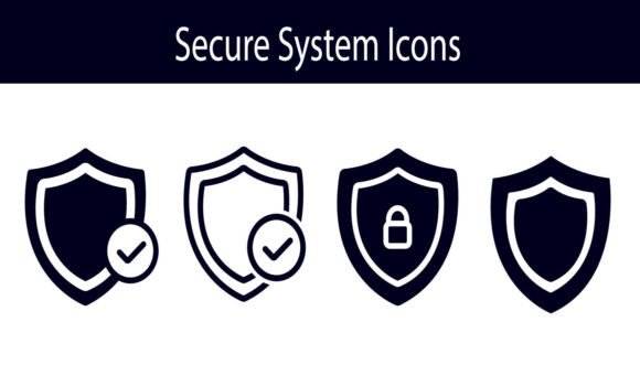 Evaluating the Online Cyber Protection Icons Logo Set for Professional Design
