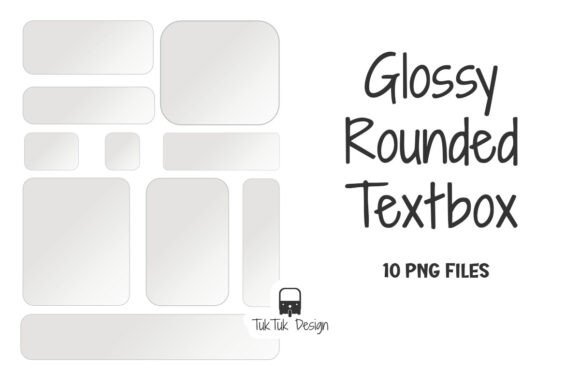 Glossy Rounded Rectangle Shape Set PNG Guide