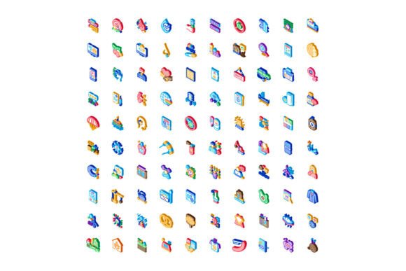 Isometric Icons Set Different Business T: Elevating Visual Communication Across Industries