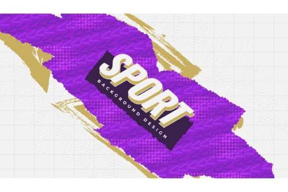Modern Sport Banner Design: Elevating Visual Identity with Purple, Gold, and Vector Precision