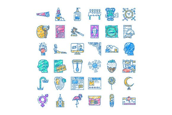 Playful Design Magic: The Collection of Assorted Hand Drawn Doodles