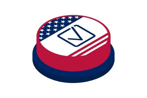 Unveiling the American Voting Button: Isometric Design for Digital Democracy